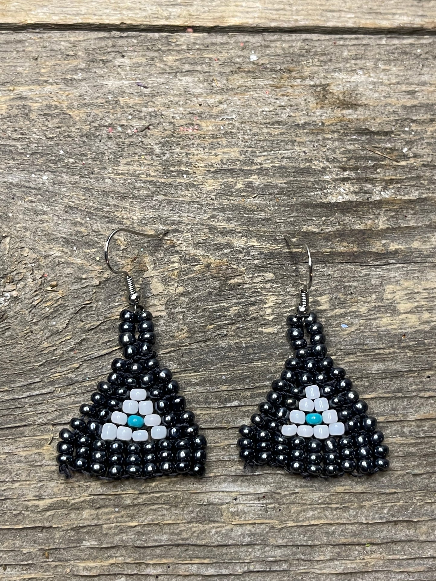 Small Hand Sewn Beaded Earrings