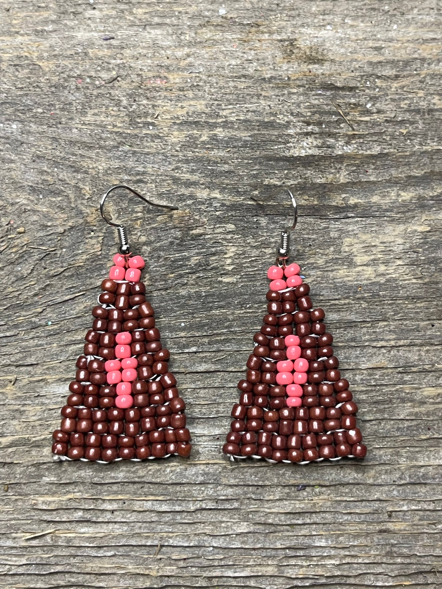 Medium Hand Sewn Beaded Earrings